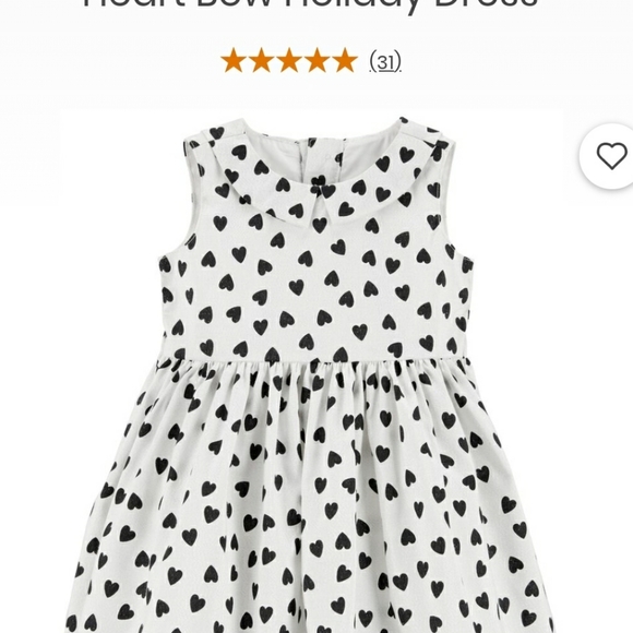 Carter's Heart Bow Holiday Dress - Picture 3 of 6